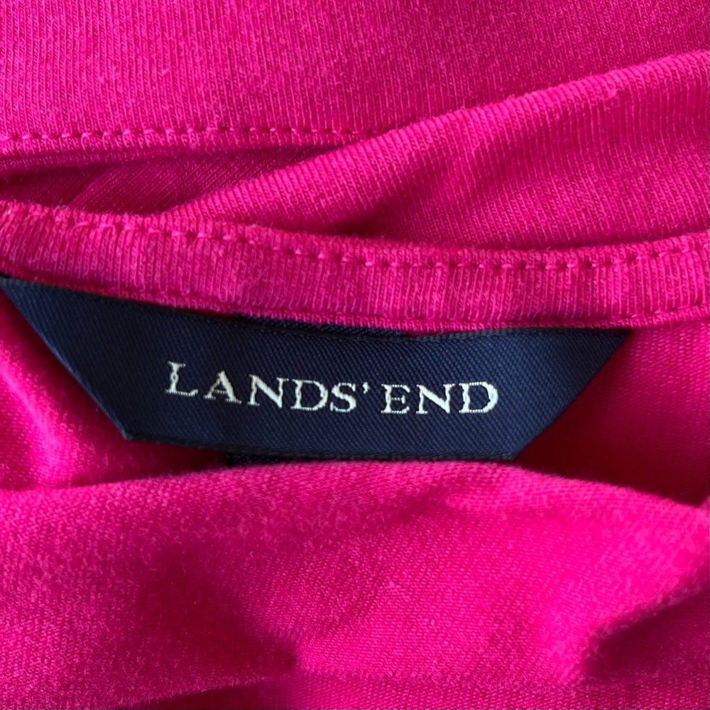 •Lands End• Fuchsia Knit Cap Sleeve Dress - Size 6-8 - Picture 2 of 9